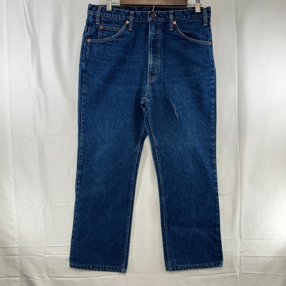 Levi's 517 Jeans Mens 34x30 (fit 33x27) Blue Orange Tab Bootcut Made USA VTG 90s
